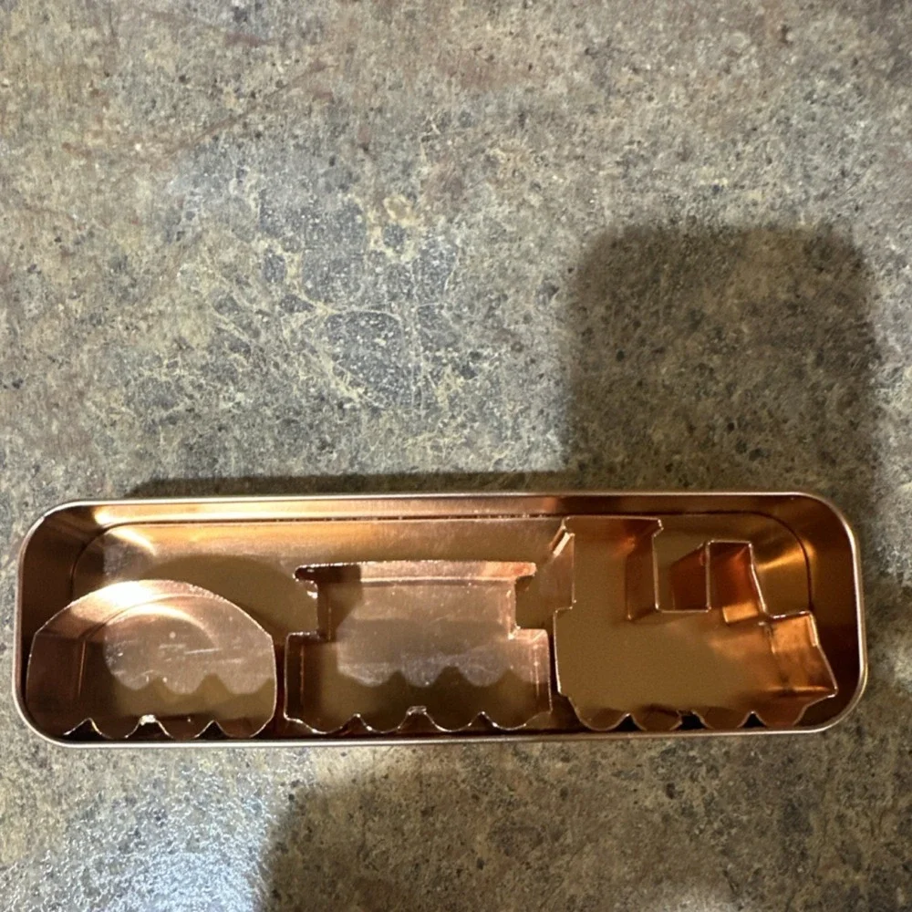 Copper Train Cookie Cutter Set 3-Pack Metal Trains Baking Shapes